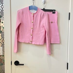 Zara Pink Mini Skirt and Jacket Set